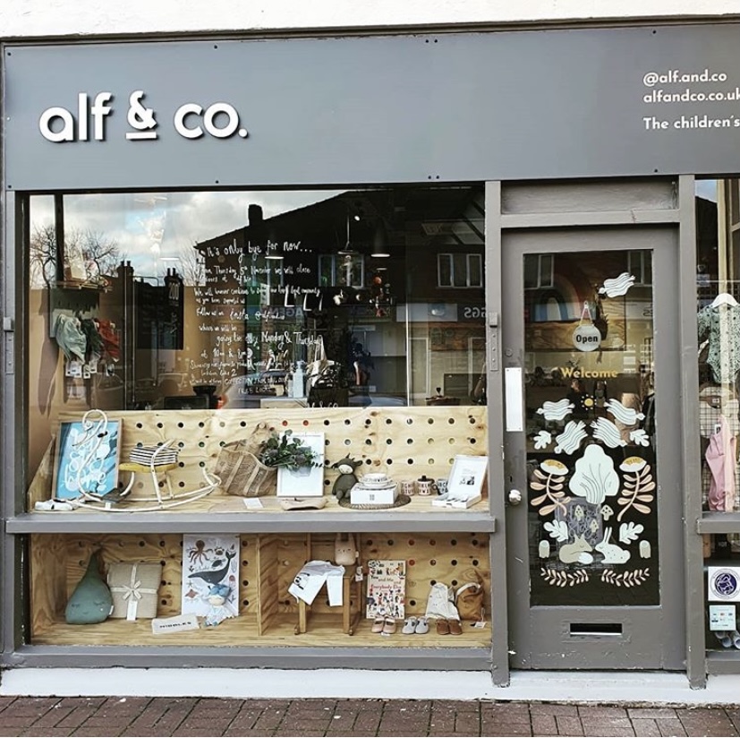 Alf & Co shop front. 